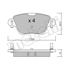 Compre Pastilhas de travão da METELLI 22-0319-0 a um preço baixo por 30,92 €