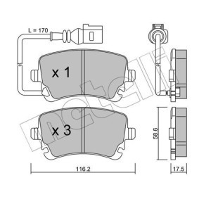 Acquista Kit pastiglie freni da METELLI 22-0367-0 a buon mercato per soli 21,85 €