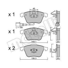 Acquista Kit pastiglie freni da METELLI 22-0369-0 a buon mercato per soli 20,37 €