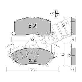 Bremsbeläge für TOYOTA von METELLI