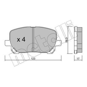 Achetez des Plaquettes de frein METELLI 22-0427-0 à prix pour 19,79 €