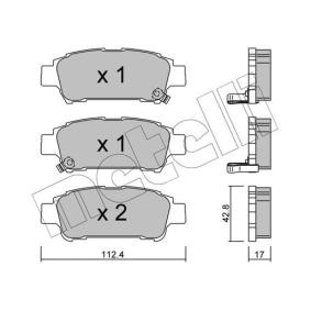 Achetez des Plaquettes de frein METELLI 22-0428-0 à prix pour 22,17 €