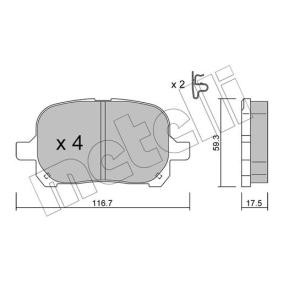 Acquista Kit pastiglie freni da METELLI 22-0429-0 a buon mercato per soli 22,30 €