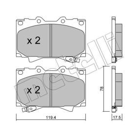 Acquista Kit pastiglie freni da METELLI 22-0452-0 a buon mercato per soli 36,14 €