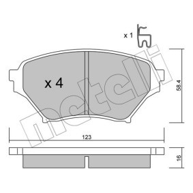 Acquista Kit pastiglie freni da METELLI 22-0466-0 a buon mercato per soli 30,07 €