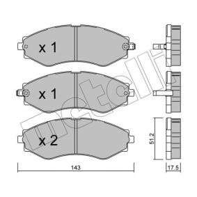 Acquista Kit pastiglie freni da METELLI 22-0509-0 a buon mercato per soli 29,66 €