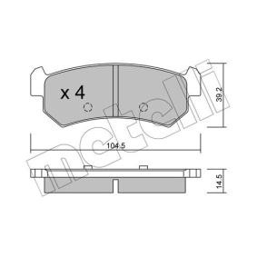 Acquista Kit pastiglie freni da METELLI 22-0511-0 a buon mercato per soli 26,12 €
