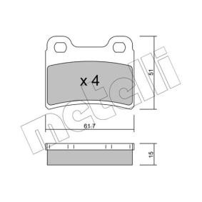 Compre Pastilhas de travão da METELLI 22-0535-0 a um preço baixo por 32,39 €