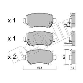Acquista Kit pastiglie freni da METELLI 22-0542-0 a buon mercato per soli 27,15 €