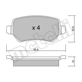 Acquista Kit pastiglie freni da METELLI 22-0542-1 a buon mercato per soli 26,02 €