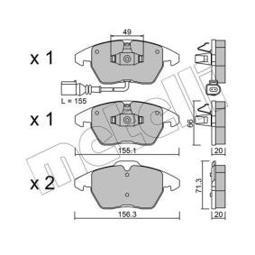 Achetez des Plaquettes de frein METELLI 22-0548-0 à prix pour 39,92 €
