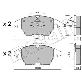Bremsbeläge für SKODA von METELLI