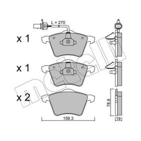 Compre Pastilhas de travão da METELLI 22-0550-0 a um preço baixo por 45,65 €
