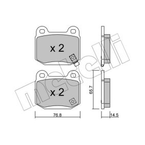 Bremsbeläge 22-0571-1 für MERCEDES-BENZ