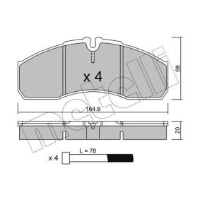 Bremsbeläge 22-0578-5 für MERCEDES-BENZ