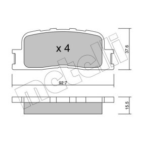 Bremsbeläge 22-0579-1 für DAF