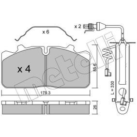 Bremsbeläge 22-0582-2K für DAF
