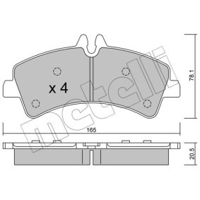 Bremsbeläge 22-0585-0 für DAF