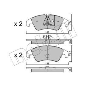 Acquista Kit pastiglie freni da METELLI 22-0586-3K a buon mercato per soli 158,40 €