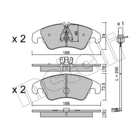 Acquista Kit pastiglie freni da METELLI 22-0586-4K a buon mercato per soli 167,02 €