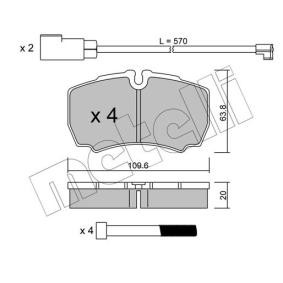Compre Pastilhas de travão da METELLI 22-0604-2K a um preço baixo por 83,01 €