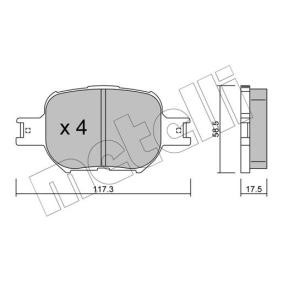 Bremsbeläge 22-0614-0 von METELLI günstig für 31,35 € online kaufen