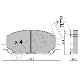 Acquista Kit pastiglie freni da METELLI 22-0616-0 a buon mercato per soli 34,67 €