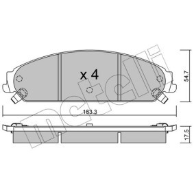 Acquista Kit pastiglie freni da METELLI 22-0617-0 a buon mercato per soli 33,07 €