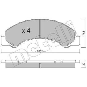Acquista Kit pastiglie freni da METELLI 22-0620-0 a buon mercato per soli 102,99 €