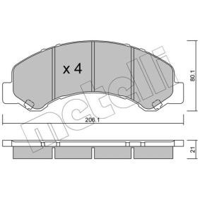 Acquista Kit pastiglie freni da METELLI 22-0621-0 a buon mercato per soli 64,62 €