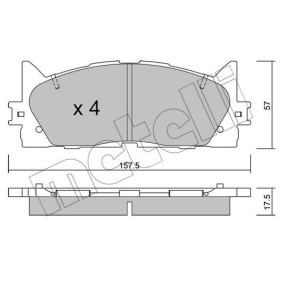Acquista Kit pastiglie freni da METELLI 22-0685-0 a buon mercato per soli 25,31 €
