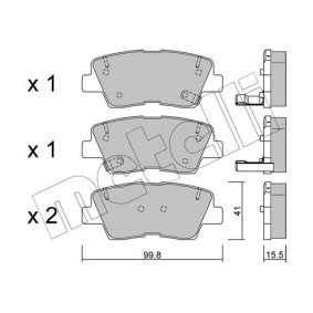 Acquista Kit pastiglie freni da METELLI 22-0687-0 a buon mercato per soli 46,84 €