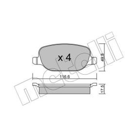 Bremsbeläge 22-0704-0 von METELLI günstig für 36,29 € online kaufen