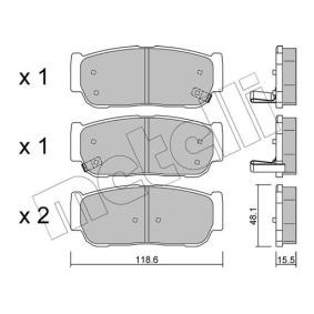 Bremsbeläge von METELLI 22-0727-0