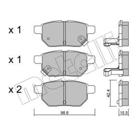 Acquista Kit pastiglie freni da METELLI 22-0746-0 a buon mercato per soli 24,29 €