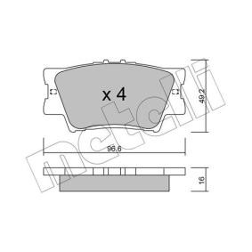 Acquista Kit pastiglie freni da METELLI 22-0749-0 a buon mercato per soli 27,69 €
