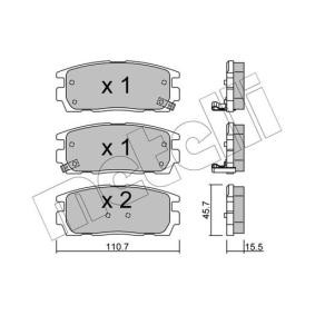 Compre Pastilhas de travão da METELLI 22-0779-0 a um preço baixo por 35,07 €