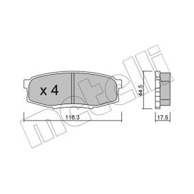 Acquista Kit pastiglie freni da METELLI 22-0822-0 a buon mercato per soli 40,25 €