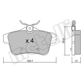 Compre Pastilhas de travão da METELLI 22-0855-0 a um preço baixo por 68,46 €
