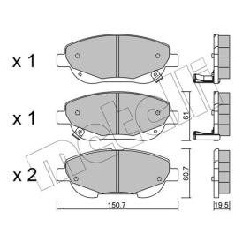 Achetez des Plaquettes de frein METELLI 22-0879-0 à prix pour 30,29 €