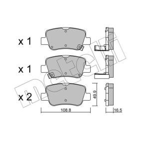 Achetez des Plaquettes de frein METELLI 22-0881-0 à prix pour 37,28 €