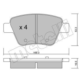 Achetez des Plaquettes de frein METELLI 22-0889-0 à prix pour 29,95 €