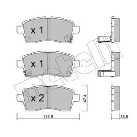 Acquista Kit pastiglie freni da METELLI 22-0932-1K a buon mercato per soli 163,38 €