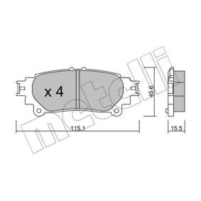 Acquista Kit pastiglie freni da METELLI 22-0939-0 a buon mercato per soli 33,79 €