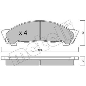 Acquista Kit pastiglie freni da METELLI 22-0972-0 a buon mercato per soli 57,47 €