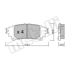 Acquista Kit pastiglie freni da METELLI 22-0977-0 a buon mercato per soli 35,38 €