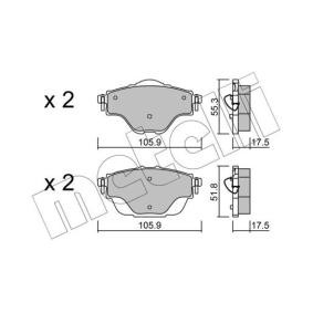 Acquista Kit pastiglie freni da METELLI 22-0988-0 a buon mercato per soli 38,17 €