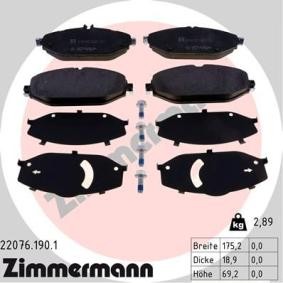 Bremsbeläge 22076.190.1 von ZIMMERMANN günstig für 61,57 € online kaufen