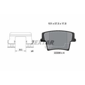 Acquista Kit pastiglie freni da TEXTAR 2220901 a buon mercato per soli 70,86 €
