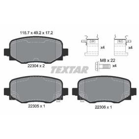 Acquista Kit pastiglie freni da TEXTAR 2230401 a buon mercato per soli 53,99 €